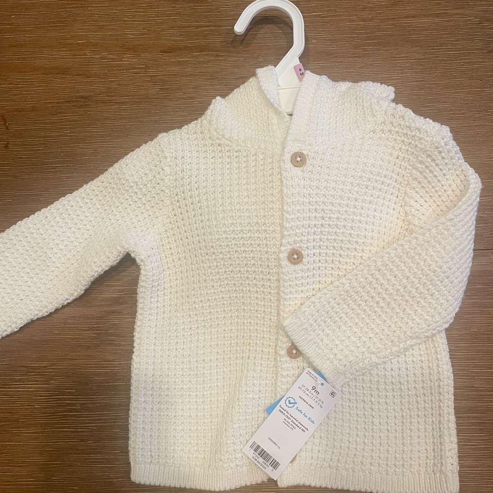 NWT- cream, cotton sweater